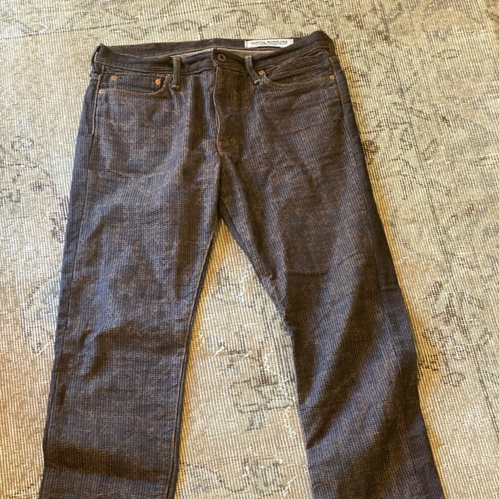 Kapital Men’s Century Denim Five Pocket with Cinch Back. Size 36